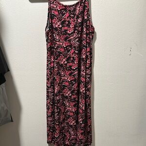 Pink and Black Paisley Women's Dress
